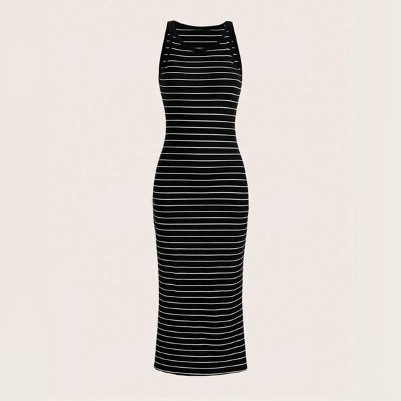NWT SHEIN Rib-Knit Midi Dress - Picture 1 of 7